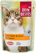 Nassfutter Katze Huhn & Ente in Sauce Dein Bestes