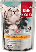 Nassfutter Katze Kitten reich an Huhn in Sauce, Junior Dein Bestes