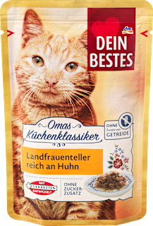 Nassfutter Katze Landfrauenteller reich an Huhn, Omas Küchenklassiker Dein Bestes