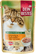 Nassfutter Katze mit Huhn & Gemüse in Gelee, Naturverliebt Flexitarisch Dein Bestes