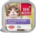 Nassfutter Katze mit Lachs & Forelle in Sauce Dein Bestes