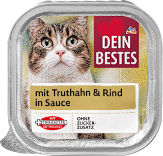 Nassfutter Katze mit Truthahn & Rind  Dein Bestes