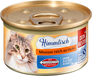 Nassfutter Katze Mousse reich an Huhn, Himmlisch Dein Bestes