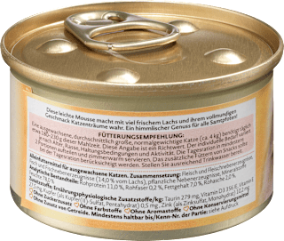 Nassfutter Katze Mousse reich an Lachs, Himmlisch Dein Bestes