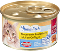 Nassfutter Katze reich an Geflügel, Mousse mit Saucenherz Dein Bestes