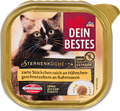 Nassfutter Katze reich an Hähnchengeschnetzeltem an feiner Rahmsoße, Sternenküche Dein Bestes