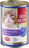 Nassfutter Katze reich an Lachs in Sauce Dein Bestes