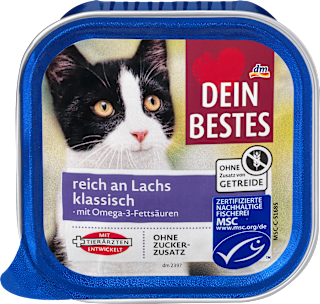 Nassfutter Katze reich an Lachs, MSC zertifiziert Dein Bestes