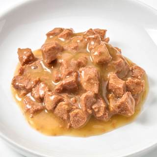 Nassfutter Katze, reich an Pute mit Ei in Sauce, Exquisit Dein Bestes