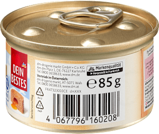 Nassfutter Katze reich an Truthahn, Mousse mit Saucenherz Dein Bestes