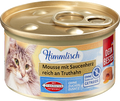 Nassfutter Katze reich an Truthahn, Mousse mit Saucenherz Dein Bestes