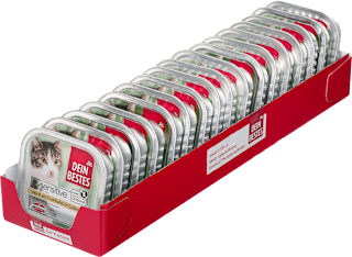 Nassfutter Katze sensitive reich an Truthahn in Gelee, Multipack (17x100 g) Dein Bestes