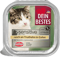 Nassfutter Katze sensitive reich an Truthahn in Gelee Dein Bestes