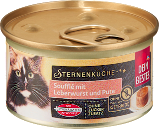 Nassfutter Katze Soufflé mit Leberwurst & Pute, Sterneküche Dein Bestes