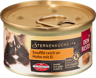 Nassfutter Katze Soufflé reich an Huhn mit Ei, Sternenküche Dein Bestes