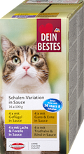 Nassfutter Katze Variationen in Sauce, Multipack (16x100 g) Dein Bestes