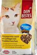 Trockenfutter Katze Knuspermix reich an Geflügel mit Knabbertaschen Dein Bestes