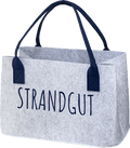 Filztasche "Strandgut", grau/blau (26,5x40x26 cm) Dekorieren & Einrichten