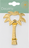 Flaschenöffner "Palme" aus Metall, gold (6,5x0,5x10 cm) Dekorieren & Einrichten