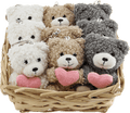 Schlüsselanhänger Bär mit rosa Herz, grau/braun/weiß Dekorieren & Einrichten