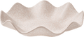 Servierschale aus Steingut mit Wellenrand, beige (32,5x8,5 cm)  Dekorieren & Einrichten