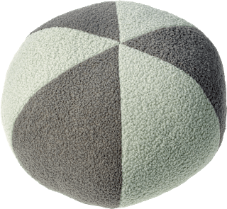 Sitzkissen aus Polyester, gestreift, grau/mint (35x35 cm) Dekorieren & Einrichten