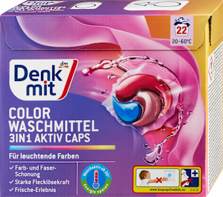 Colorwaschmittel 3in1 Aktiv Caps  Denkmit