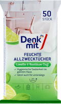 Feuchte Allzwecktücher Limette & Basilikum Denkmit