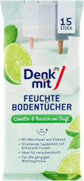 Feuchte Bodentücher Limette & Basilikum Denkmit