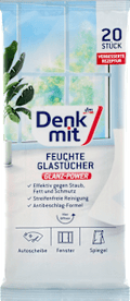 Feuchte Reinigungstücher für Glas Denkmit