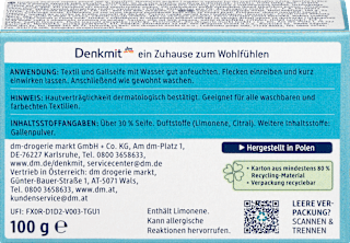 Gallseife Fleckenbehandlung Denkmit