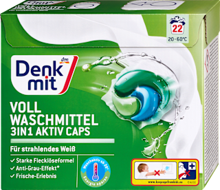 Vollwaschmittel 3in1 Aktiv Caps Denkmit