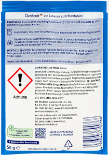 Wäsche Weiß Pulver  Denkmit