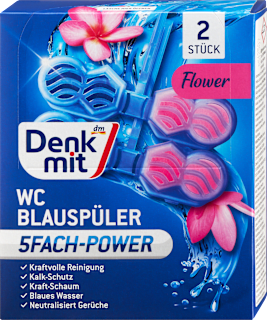 WC-Blauspüler Flower Denkmit