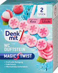 WC Duftstein Magic Twist Rose & Litschi Denkmit