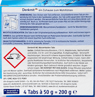 WC Wasserkasten Tabs Denkmit