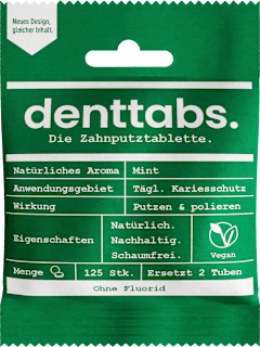 Zahnputztabletten fluoridfrei DENTTABS