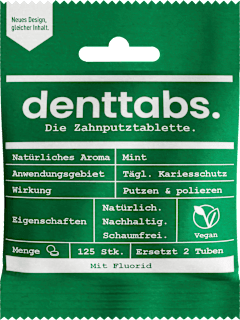 Zahnputztabletten mit Fluorid DENTTABS