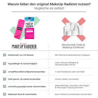 MakeUp Radierer Tuch Pink Der original MakeUp Radierer