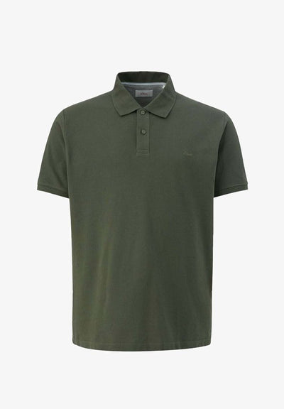 s.Oliver BASIC KNOPFLEISTE KRAGEN STÜCK - Polo shirt - olive