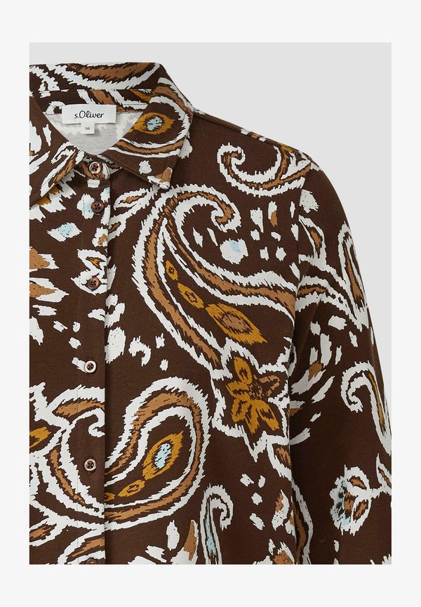 s.Oliver Button-down blouse - dunkelbraun