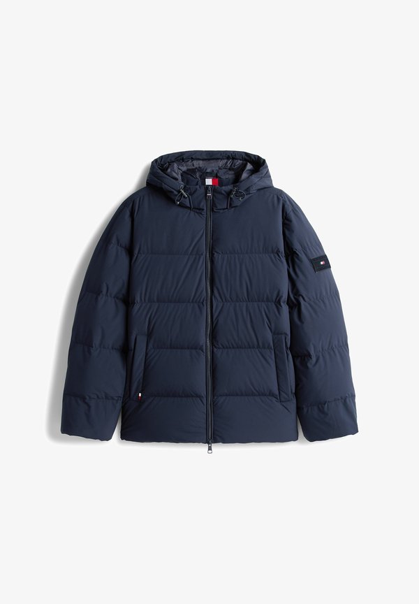 Tommy Hilfiger HOODED PUFFER - Down jacket - desert sky