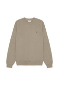 Beige Sweatshirt aus Baumwollmischung. Verfügt über einen Rundhalsausschnitt, lange Ärmel und eine kleine grüne "II" Stickerei auf der Brust.