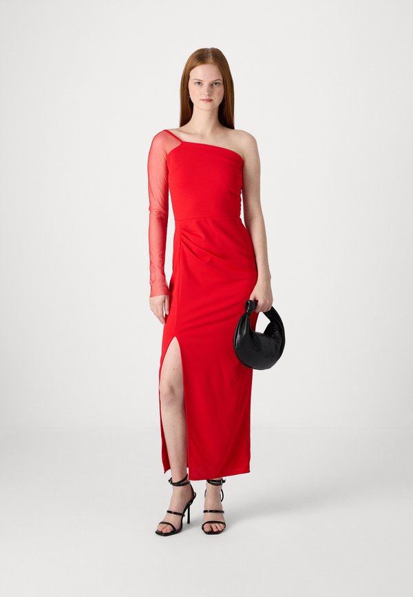 WAL G. ABBI MESH SLEEVE MAXI DRESS