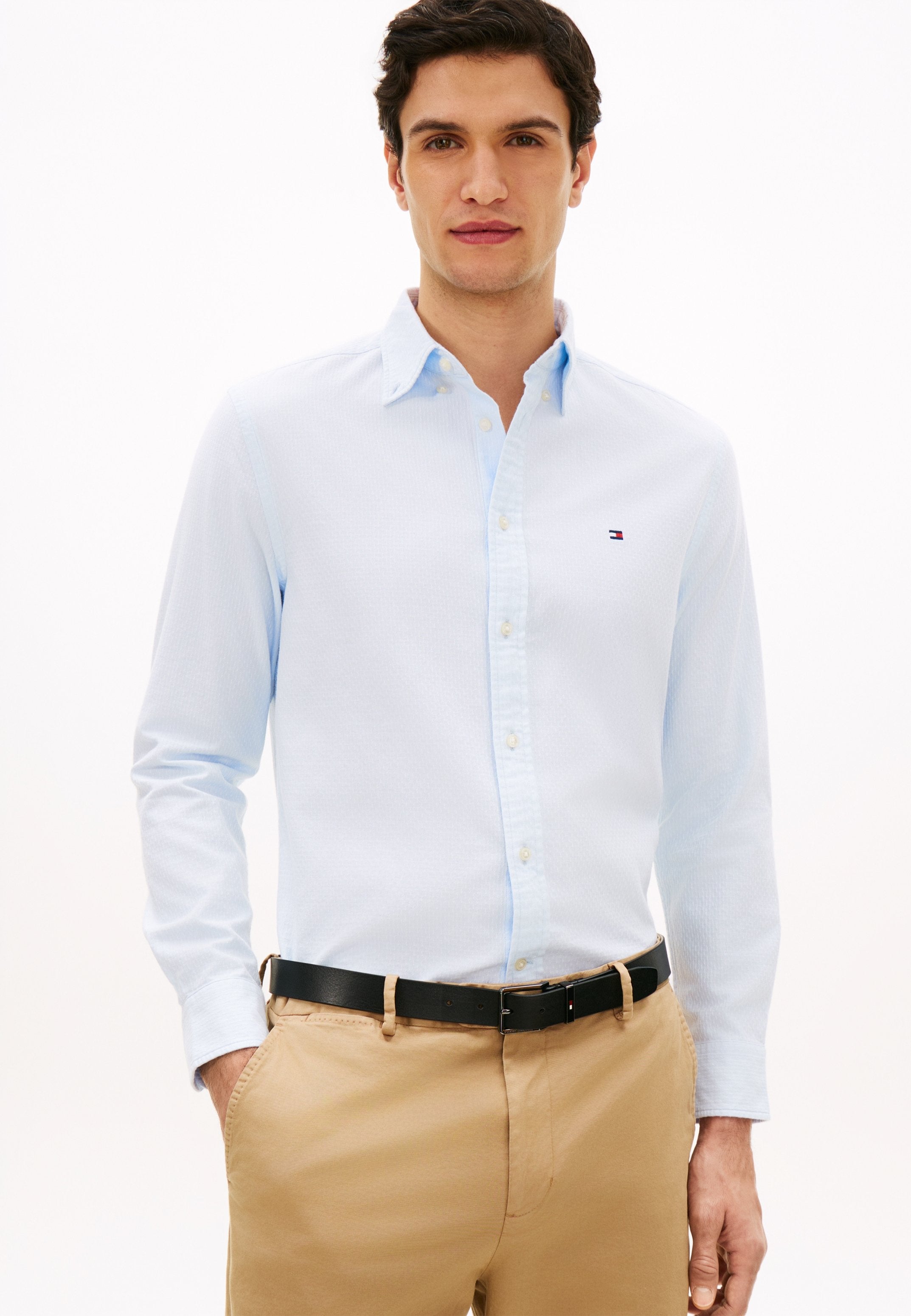 TH FLEX REGULAR FIT DOBBY SHIRT Media 3