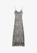 Bershka PRINTED STRAPPY - MIDI DRESS - Maxi dress - white