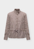 ONLY ONLKEERY HIGHNECK TIE  - Button-down blouse - cappuccino/cloud dancer