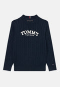 LOGO CABLE KNIT JUMPER Media 1