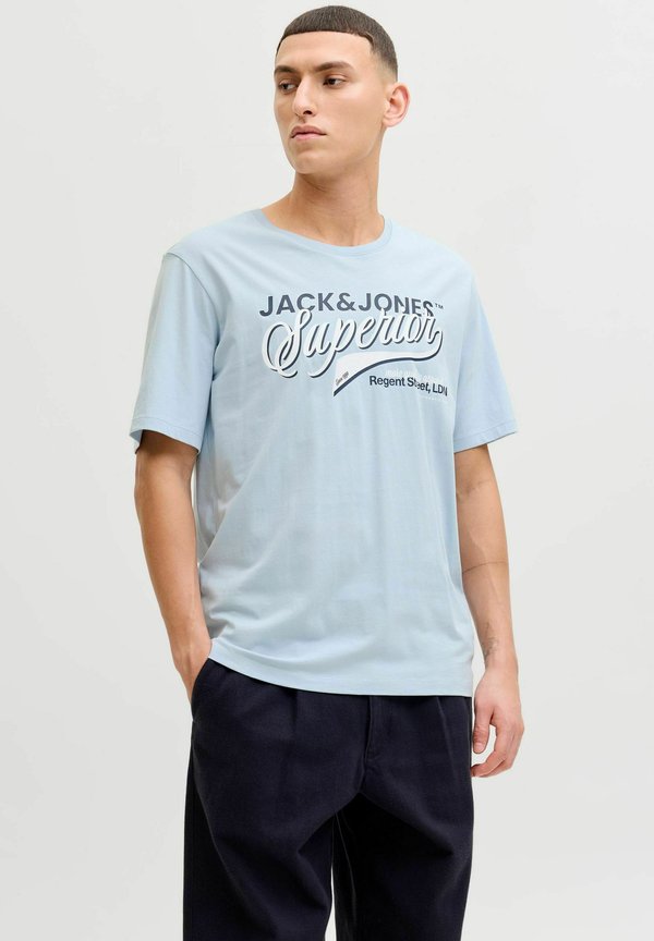 Jack & Jones T- - Print T-shirt - celestial blue