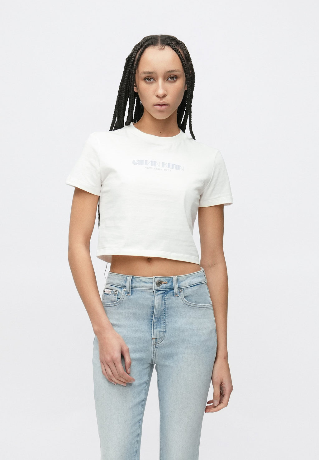 Calvin Klein Jeans LOGO CROPPED TEE